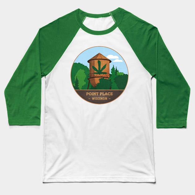 Point Place Water Tower Baseball T-Shirt by mycool